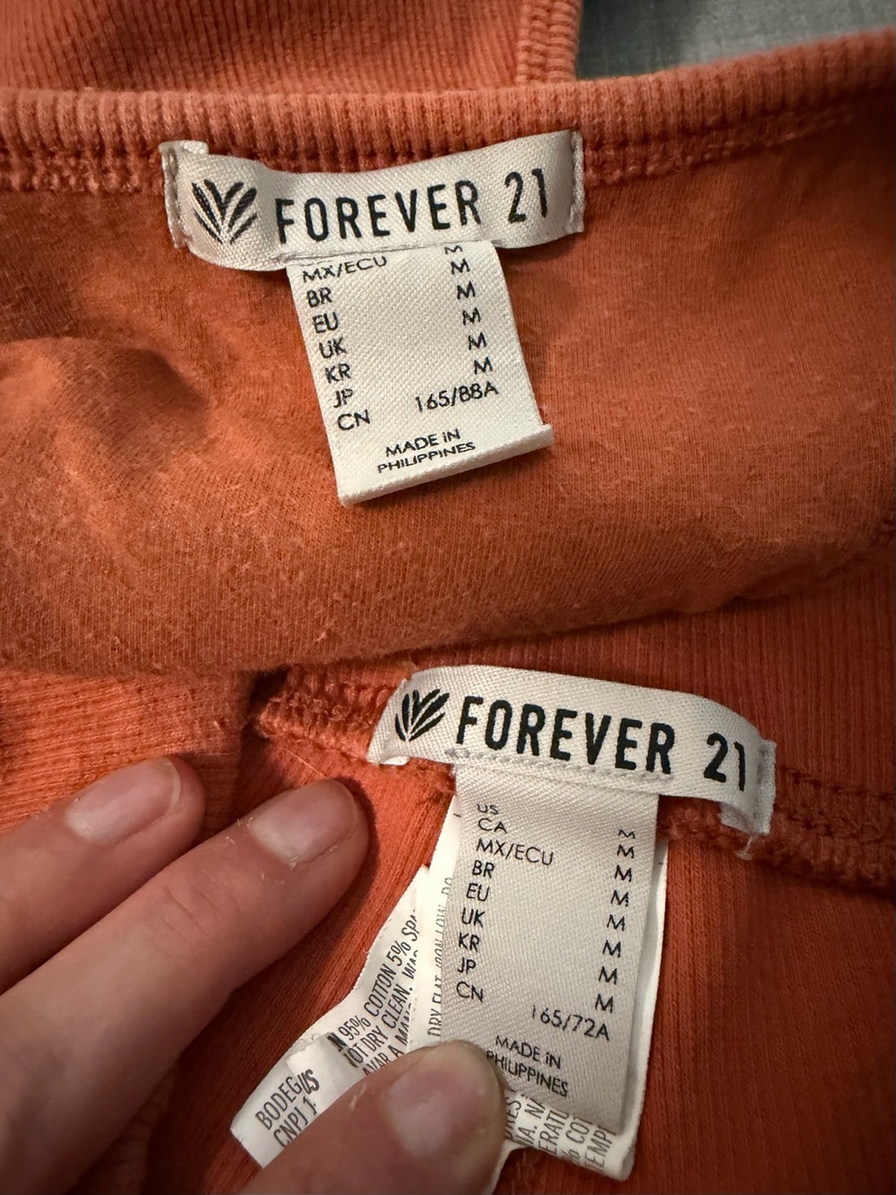 Forever 21 Rust Orange Ribbed Racerback Tank & High-Waist Shorts Set - Picture 6 of 6
